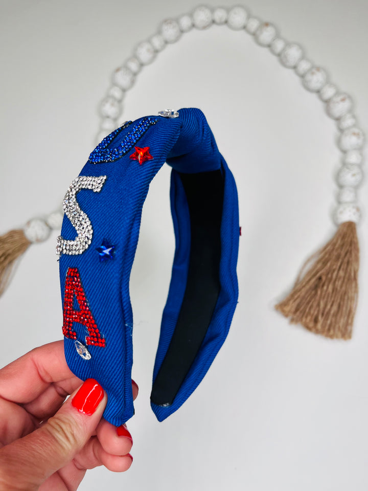 USA Sparkle Headband