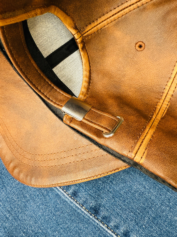 Chic Leather Baseball Cap : 2 Colors