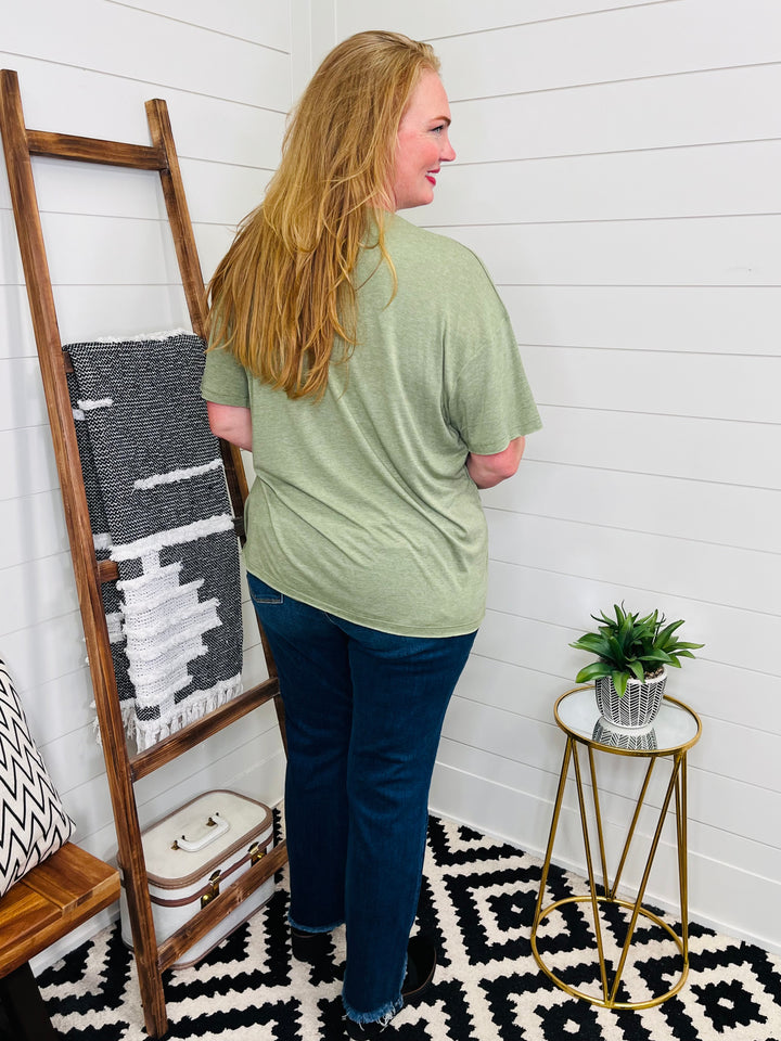 Tri Blend Raw Edge Boyfriend Tee: 2 Colors