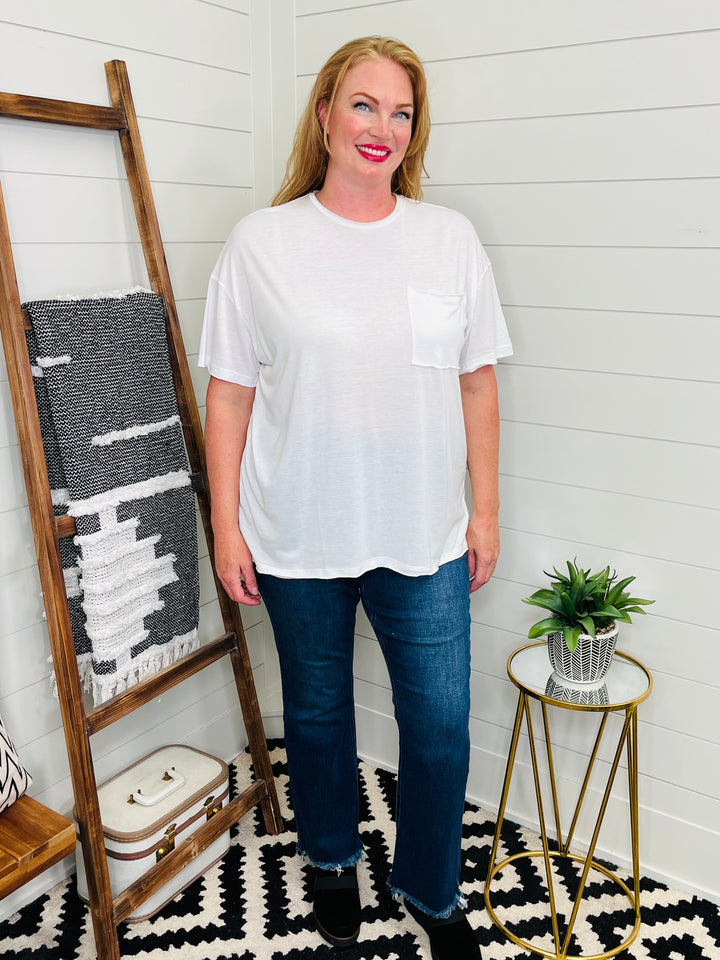 Tri Blend Raw Edge Boyfriend Tee: 2 Colors