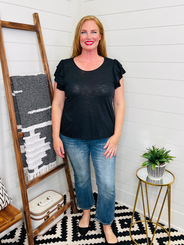 Flutter Sleeve Tee : 2 Colors