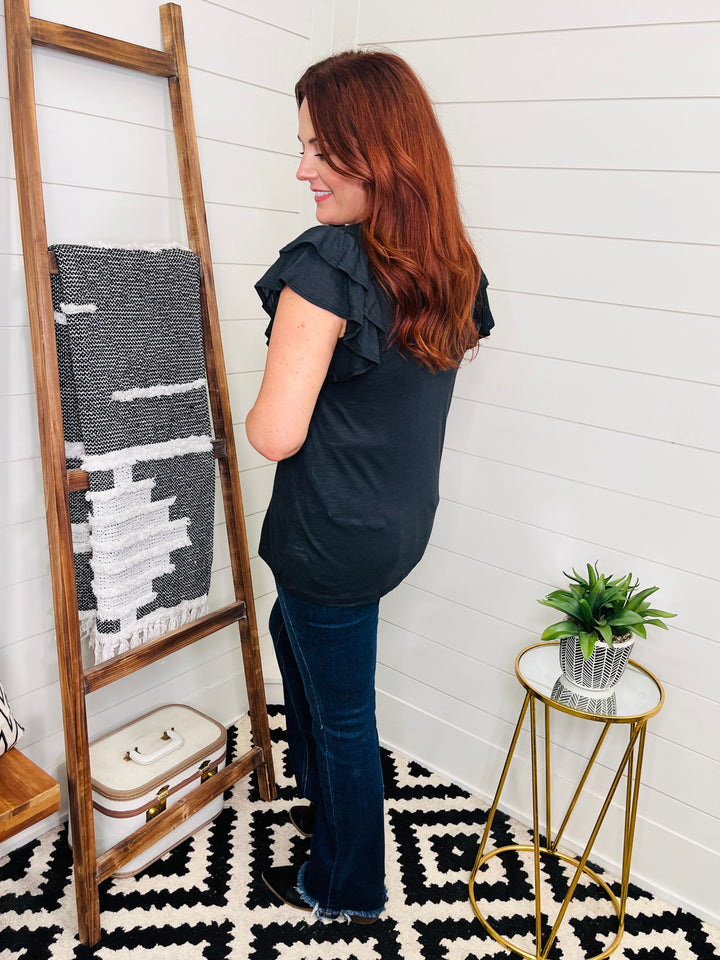 Flutter Sleeve Tee : 2 Colors