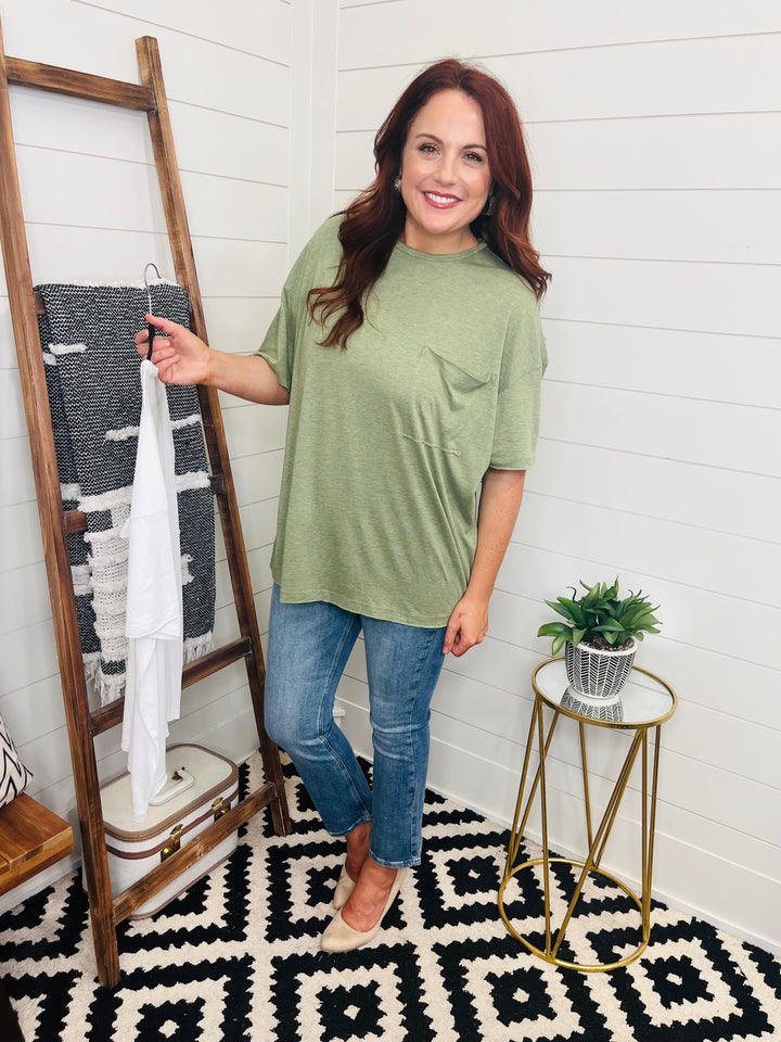 Tri Blend Raw Edge Boyfriend Tee: 2 Colors