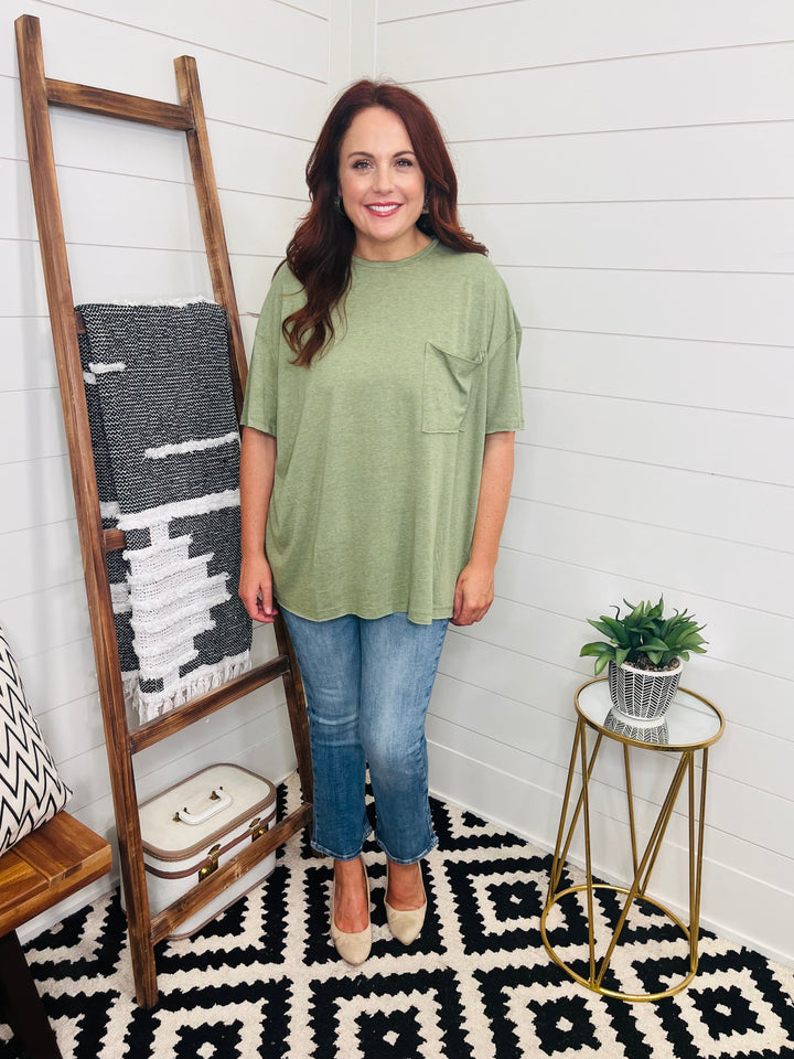 Tri Blend Raw Edge Boyfriend Tee: 2 Colors