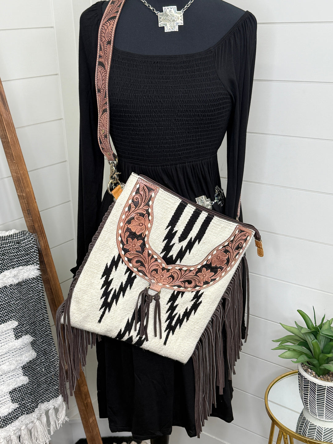 Love Lindsey Aztec Fringe Tote