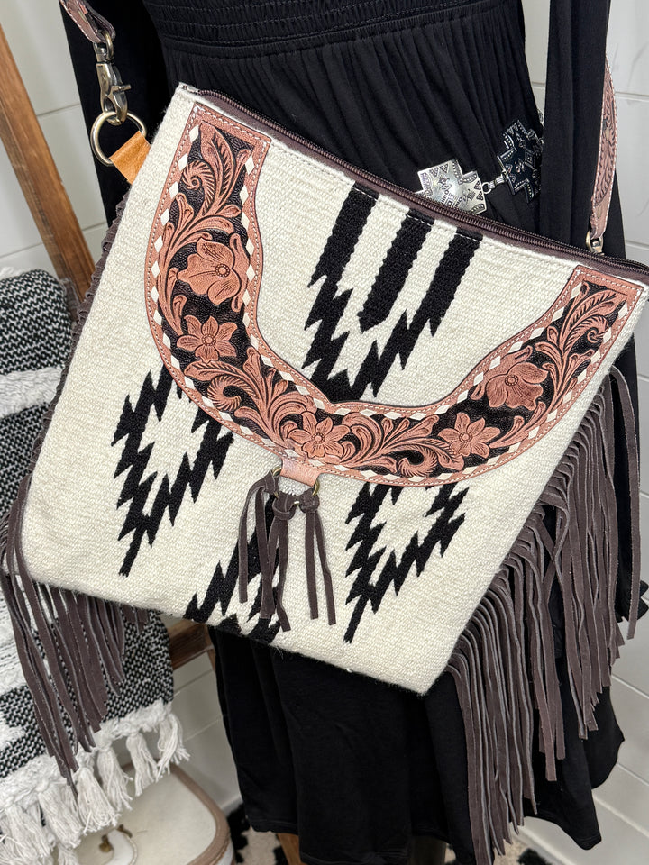 Love Lindsey Aztec Fringe Tote