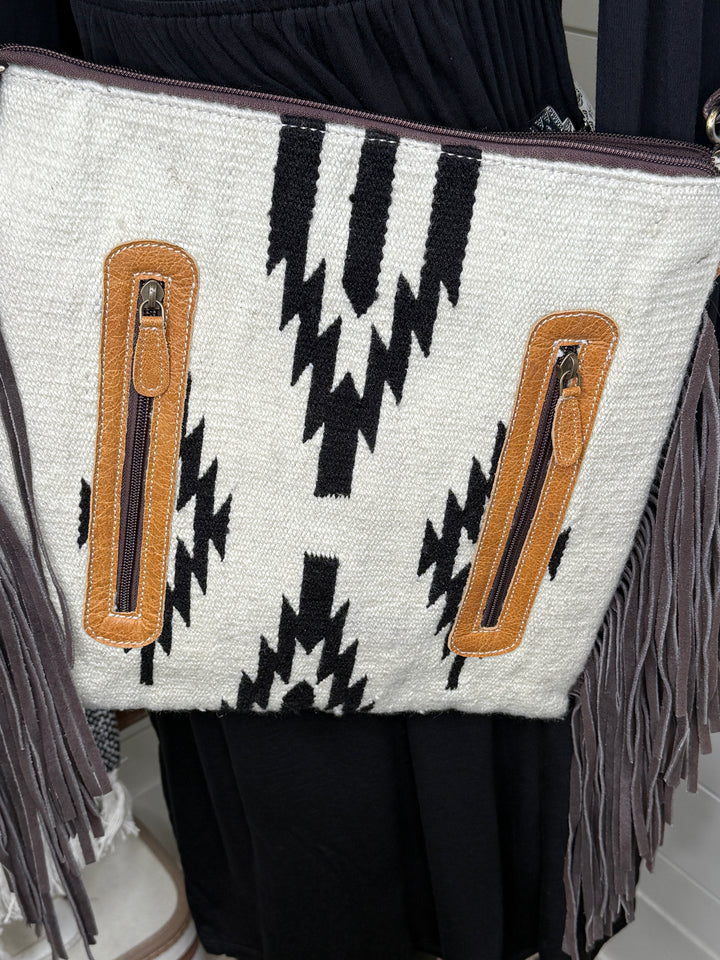 Love Lindsey Aztec Fringe Tote