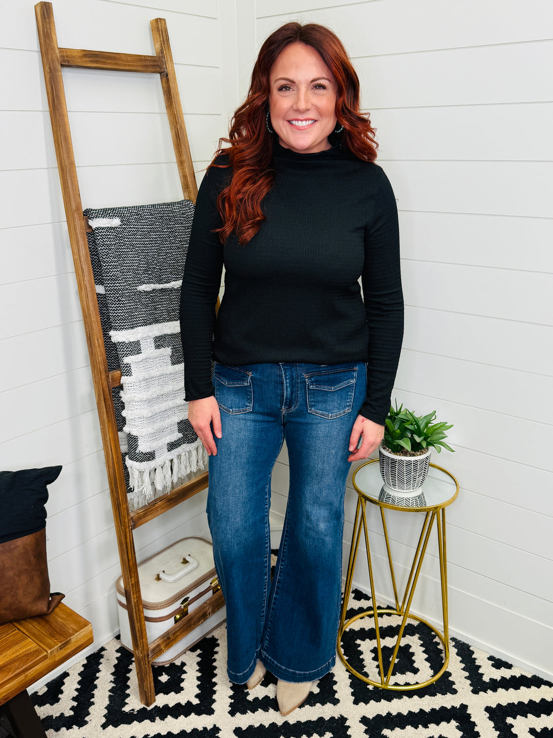 RISEN Patch Pocket Wide Leg Trouser Jean