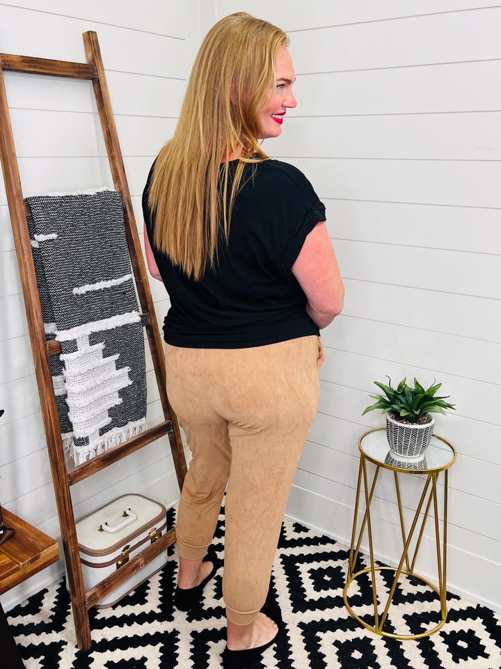 Faux Suede Jogger