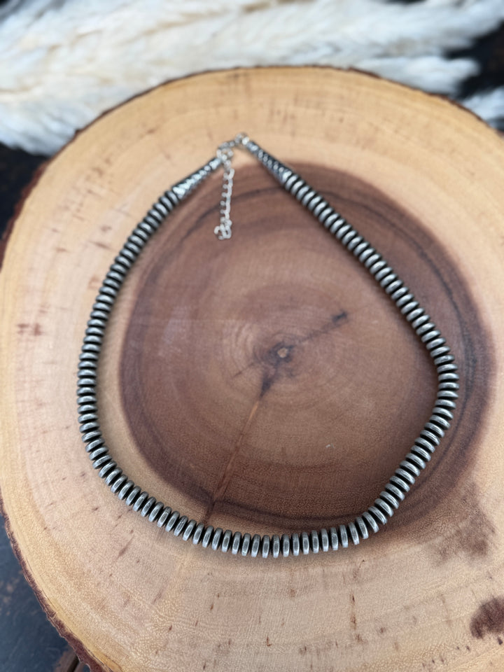 Silver Disc Necklace: 2 Options