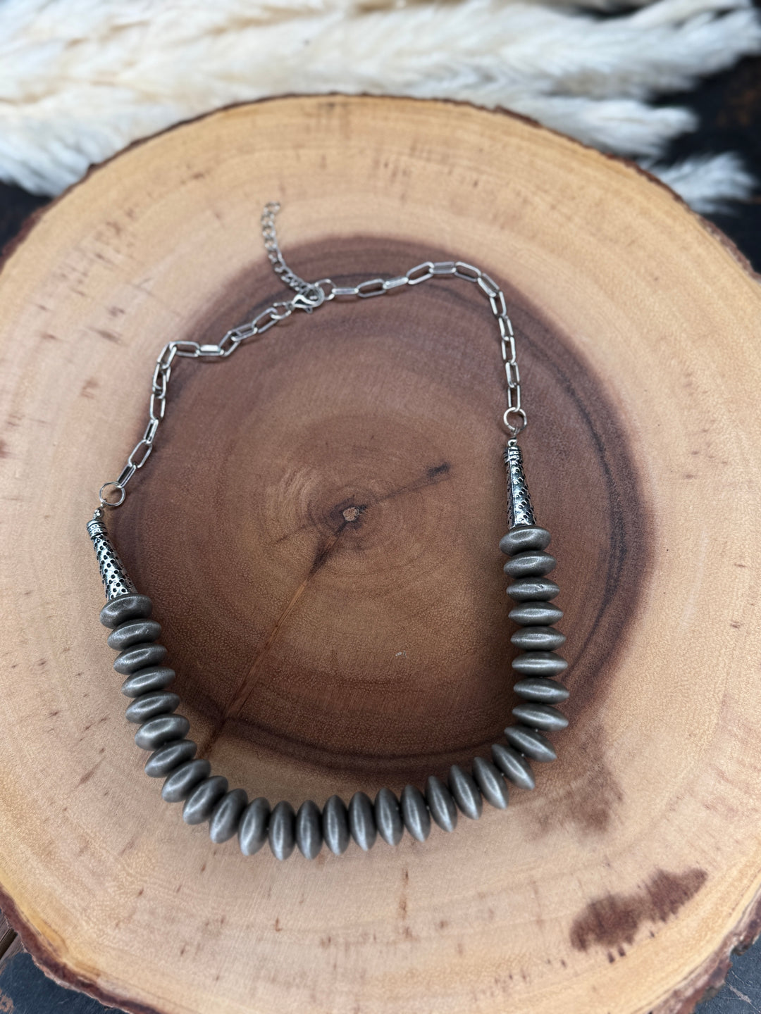 Silver Disc Necklace: 2 Options