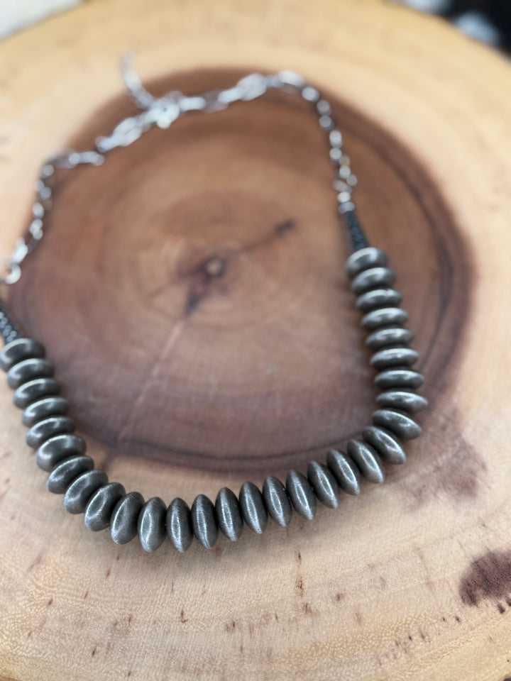 Silver Disc Necklace: 2 Options