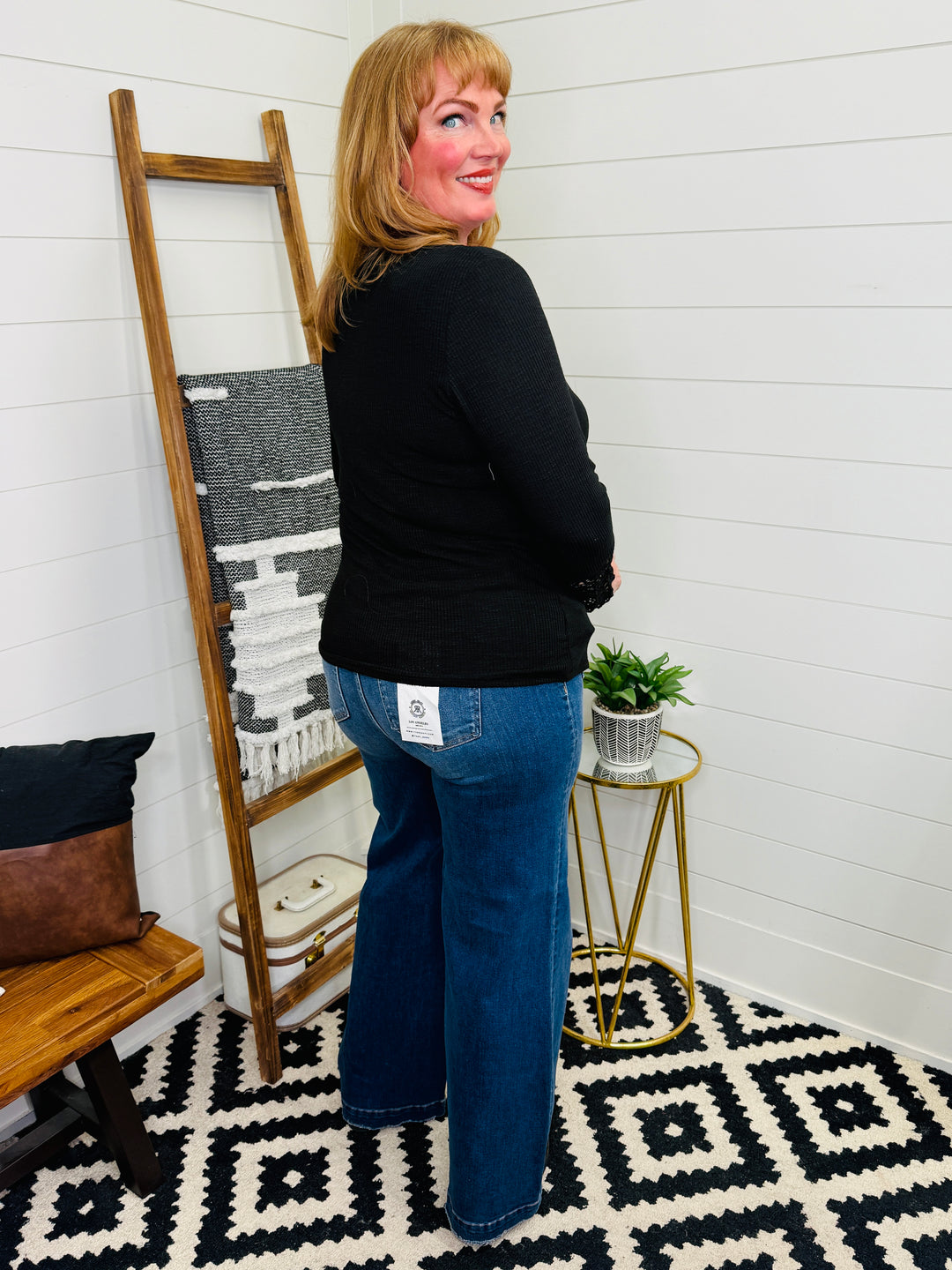 RISEN Patch Pocket Wide Leg Trouser Jean