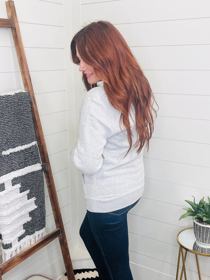 Nantucket Salt and Pepper Sweater Hoodie