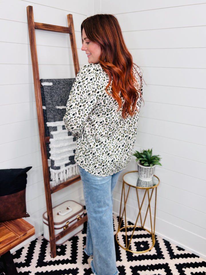 Leopard Long Sleeve Blouse