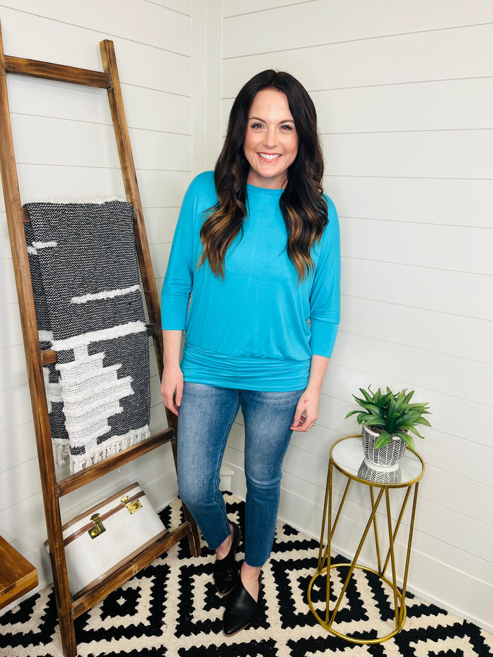 Timeless Turquoise Batwing Tee