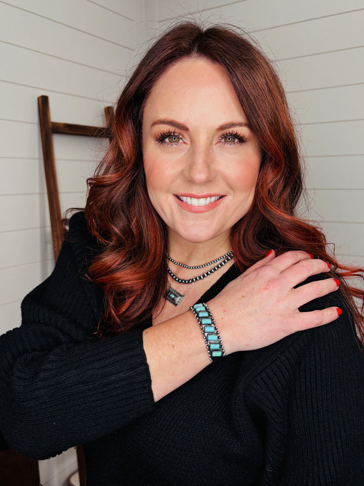 Silver and Turquoise Bracelet