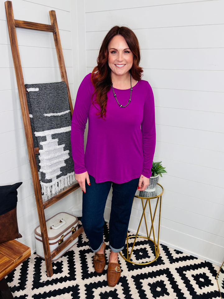 Purple Perfection Twist Back Top