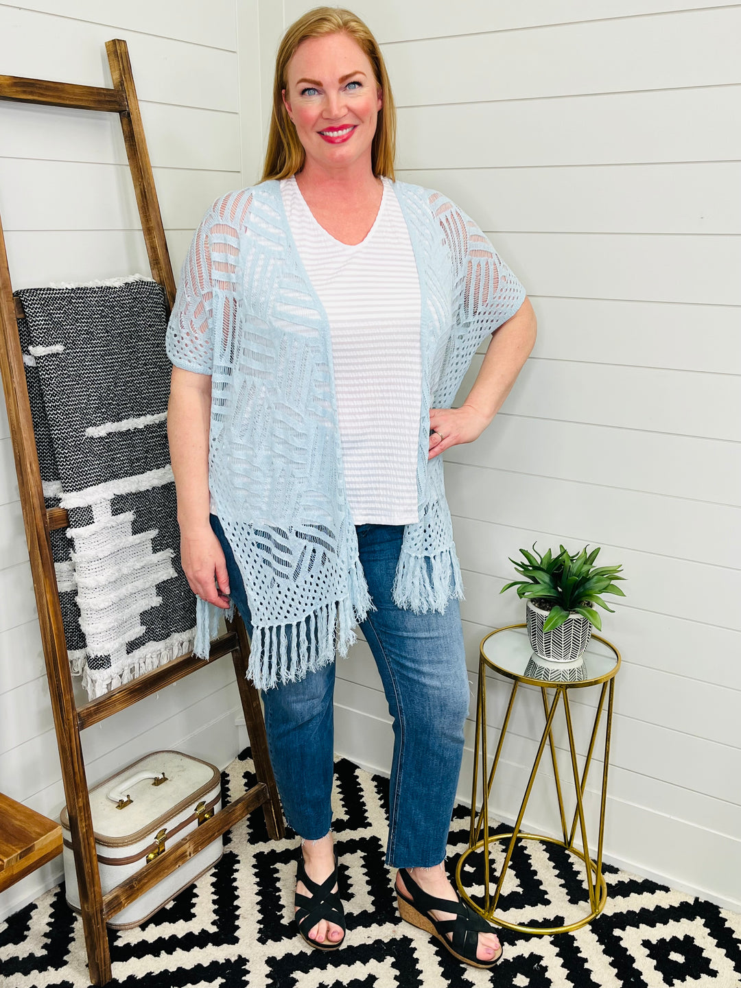 Boho Fringe Crochet Kimono : 3 Colors