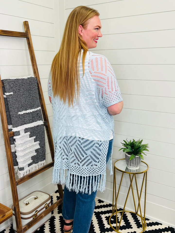Boho Fringe Crochet Kimono : 3 Colors