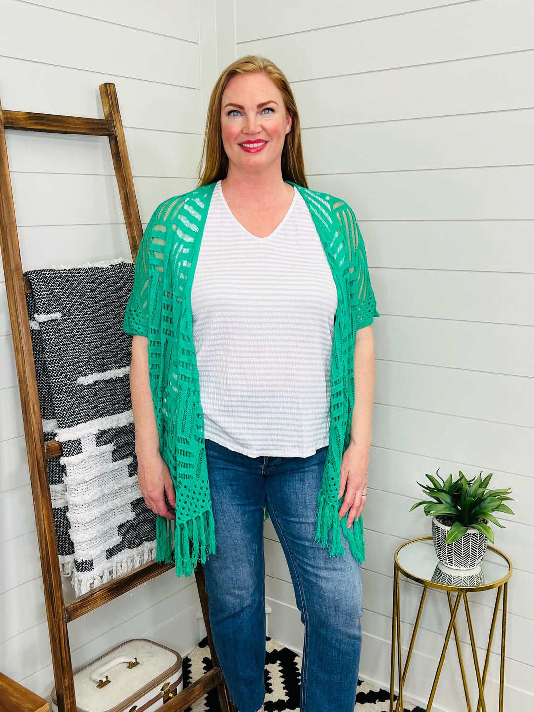 Boho Fringe Crochet Kimono : 3 Colors