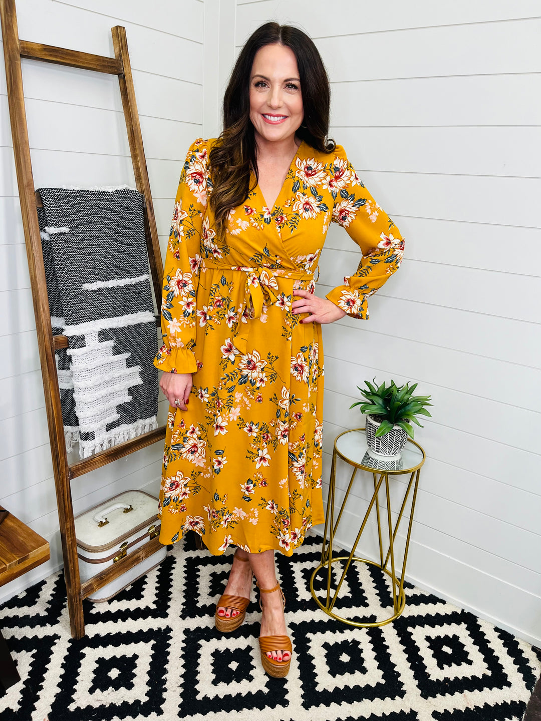 Marigold Floral Dress LoveLindsey Marigold Floral Dress LoveLindsey