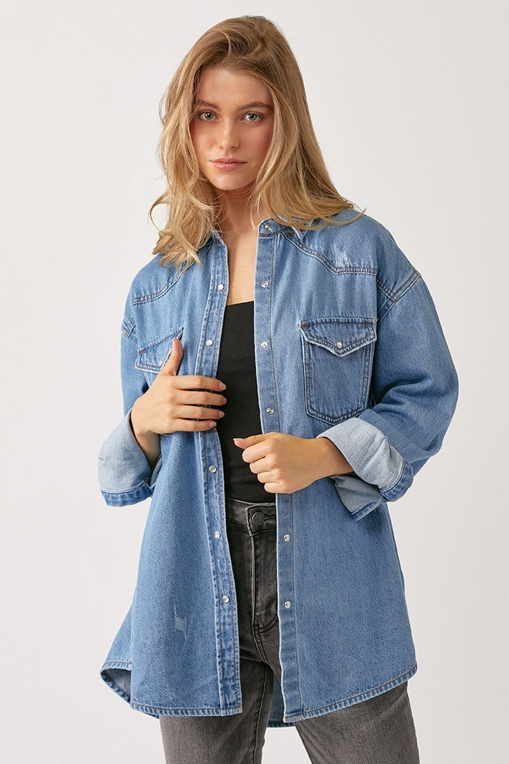 RISEN Classic Denim Button Up