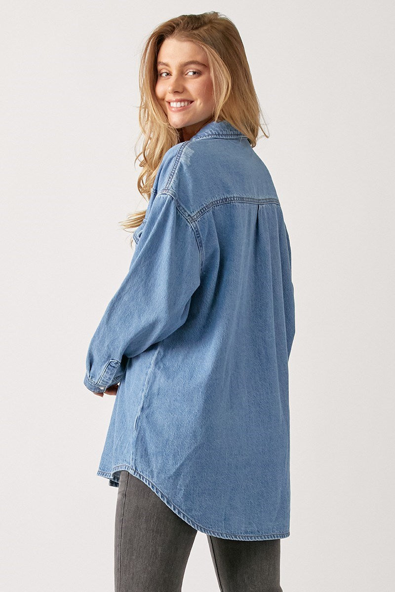 RISEN Classic Denim Button Up