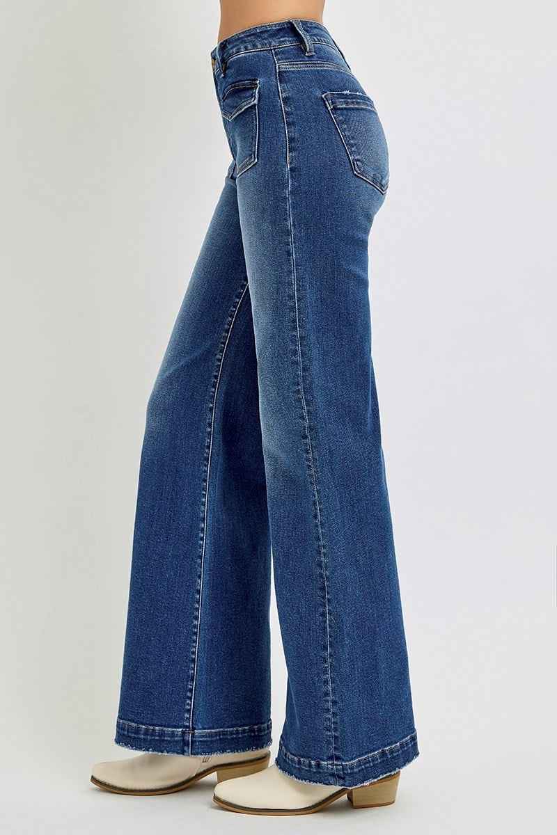 RISEN Patch Pocket Wide Leg Trouser Jean