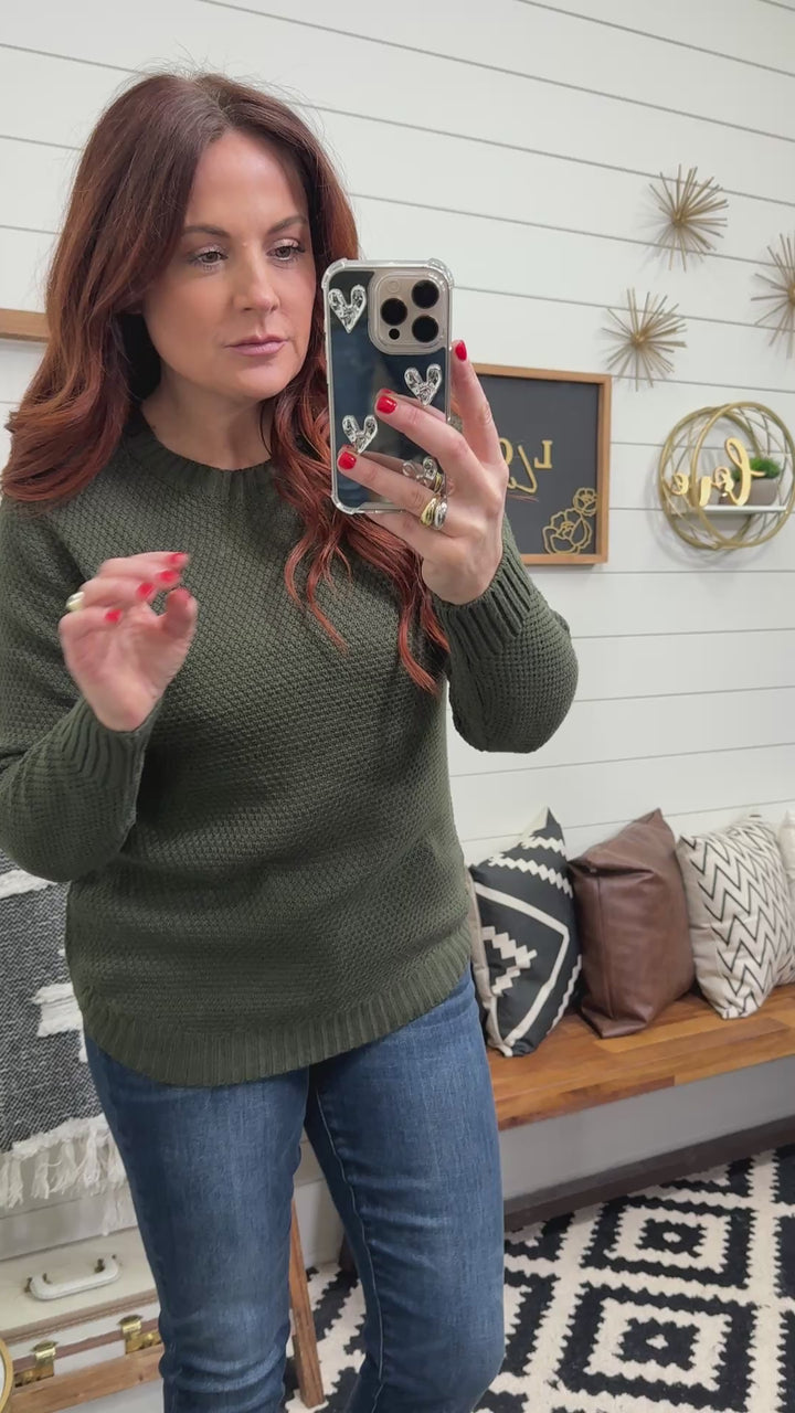 Olive Spring Sweater