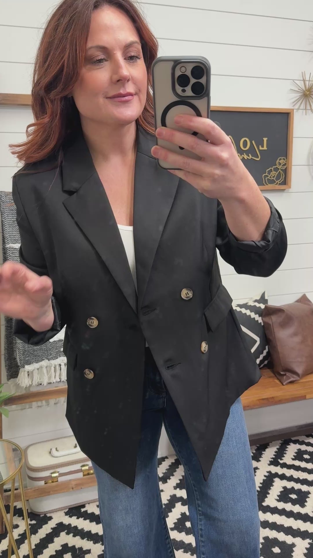 Boss Babe Double Breasted Oversized Blazer