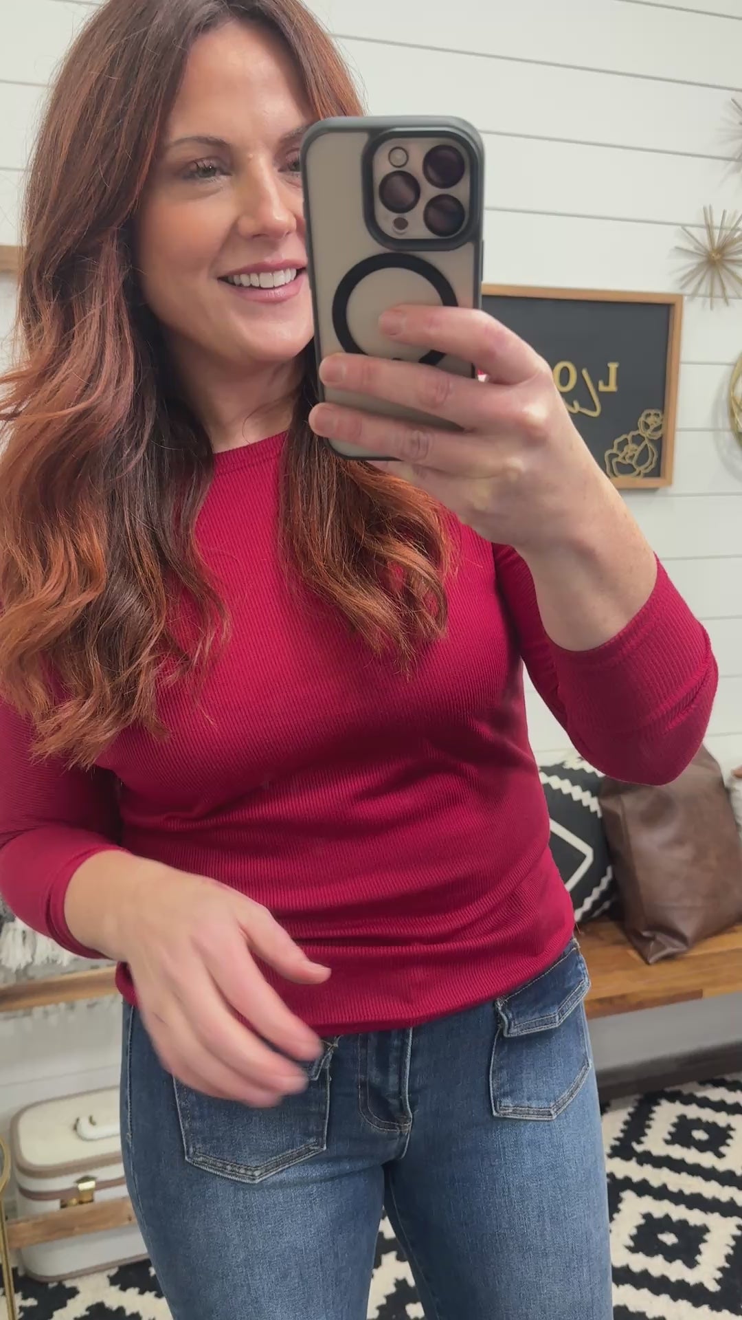 Ruby Boatneck Ribbed Top