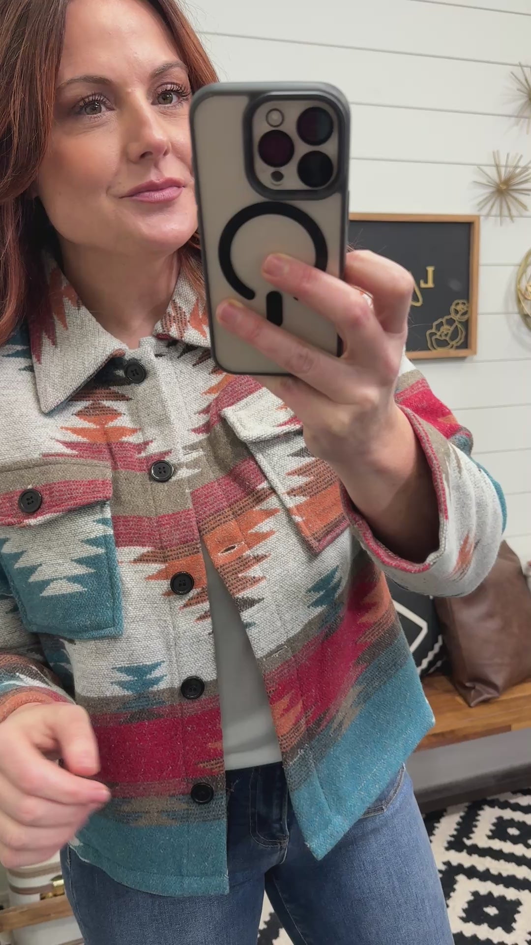 Aztec Cropped Jacket