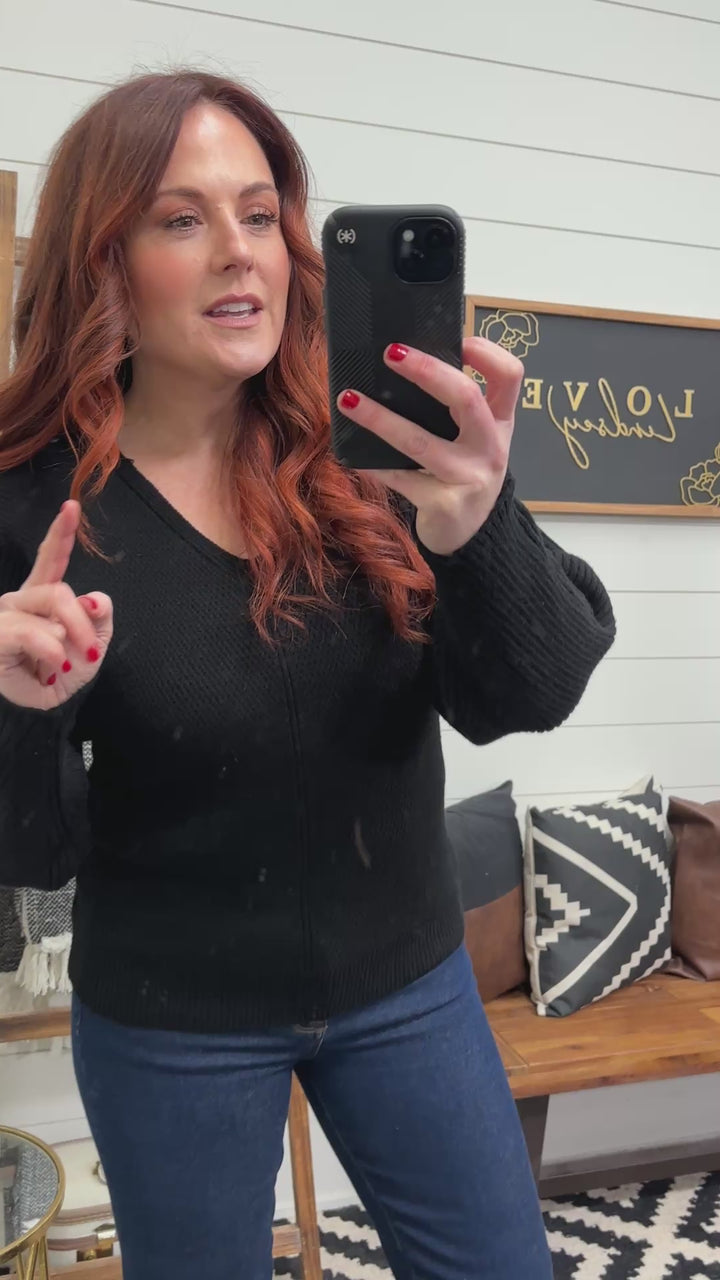 Drop Shoulder Luxe Ribbed Sweater