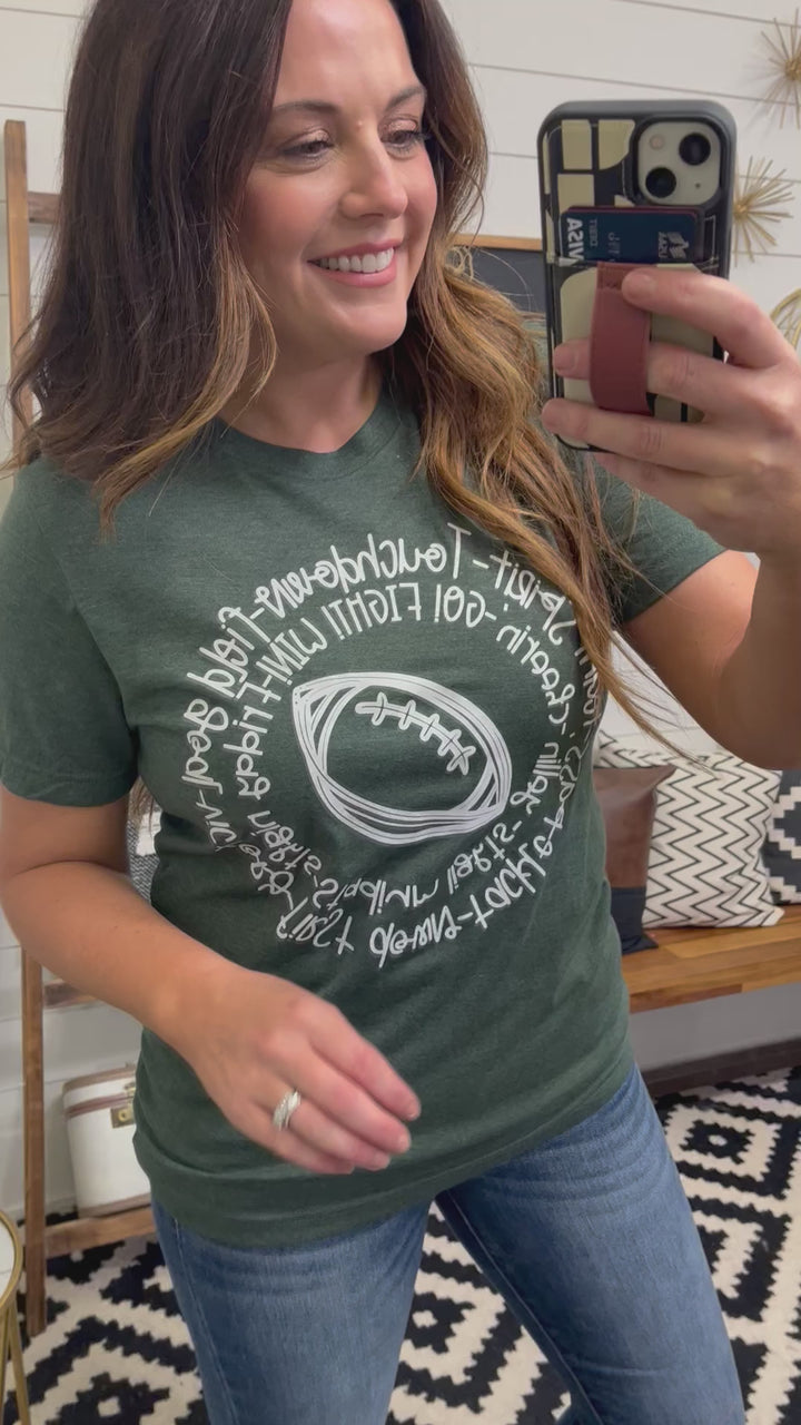 Team Spirit Football Vintage Graphic Tee