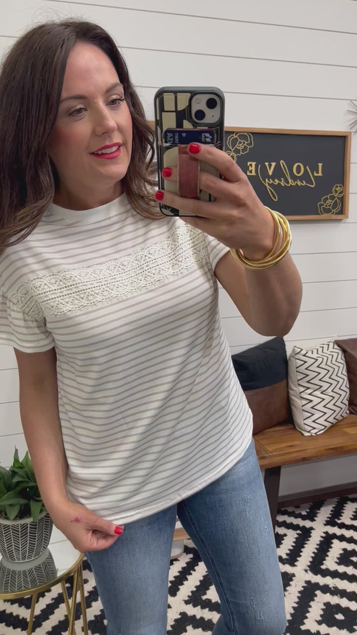Touch of Fun Ruffle Sleeve Tee