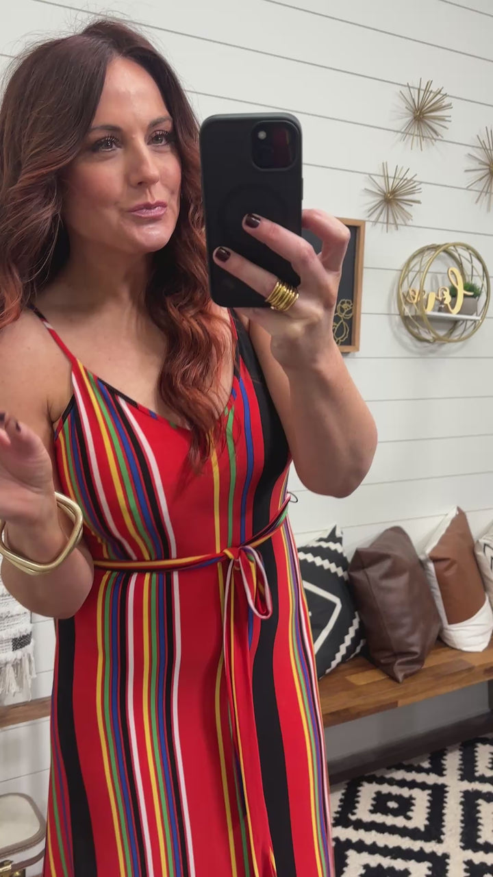 serape maxi dress Stripe Maxi Dress