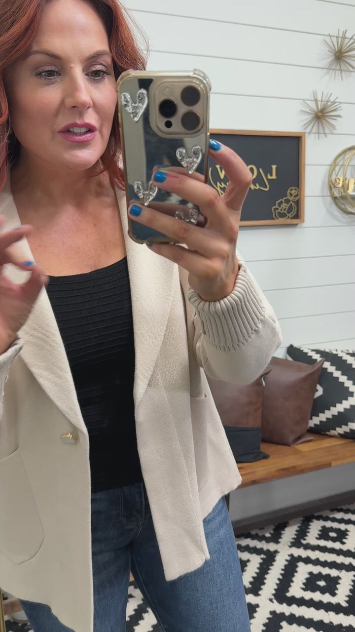 Stretch Sweater Blazer