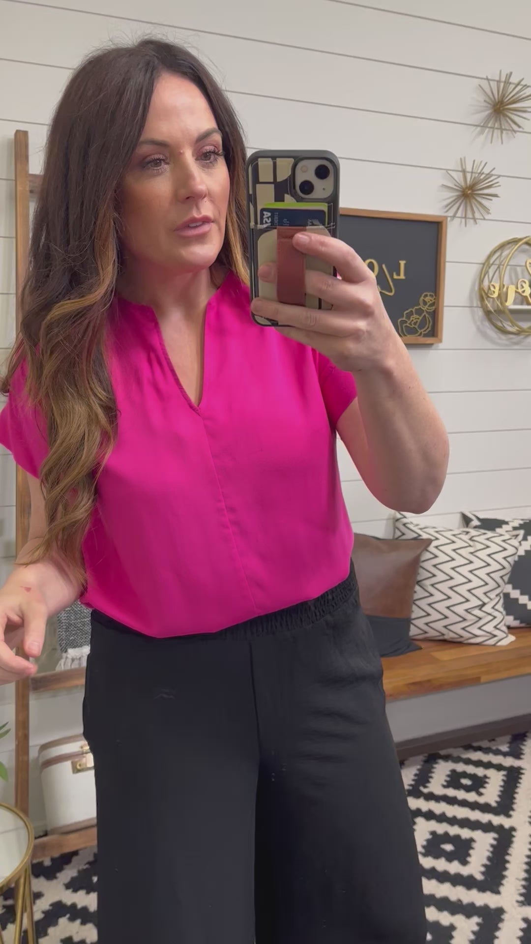 Love Lindsey Wide Leg Smocked Waistband Dress Pant