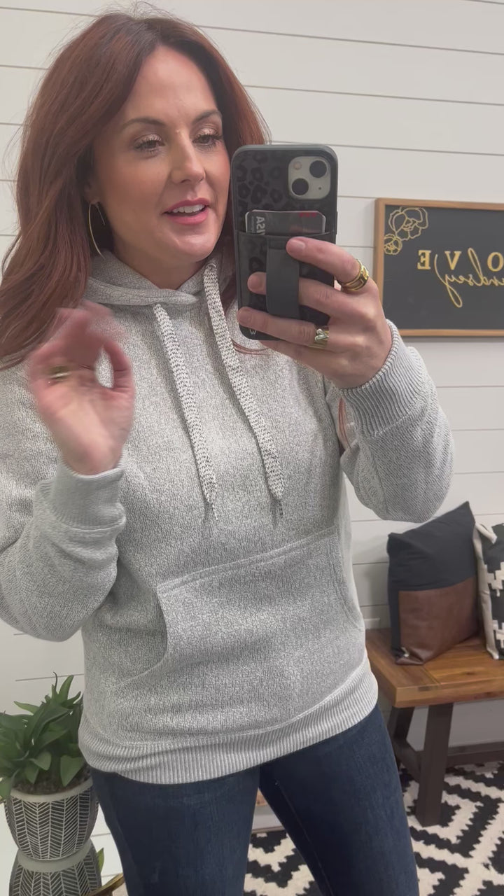 Nantucket Salt and Pepper Sweater Hoodie