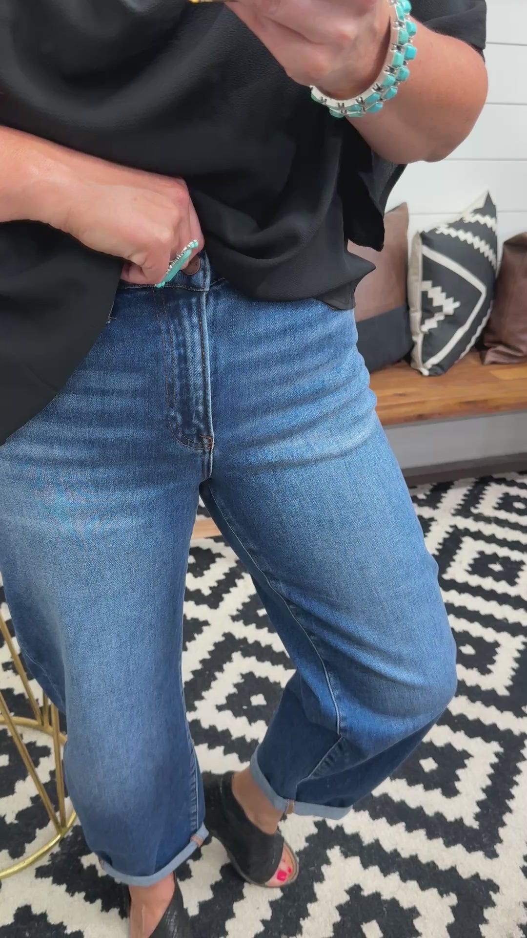 Risen Blakely Barrel Jean