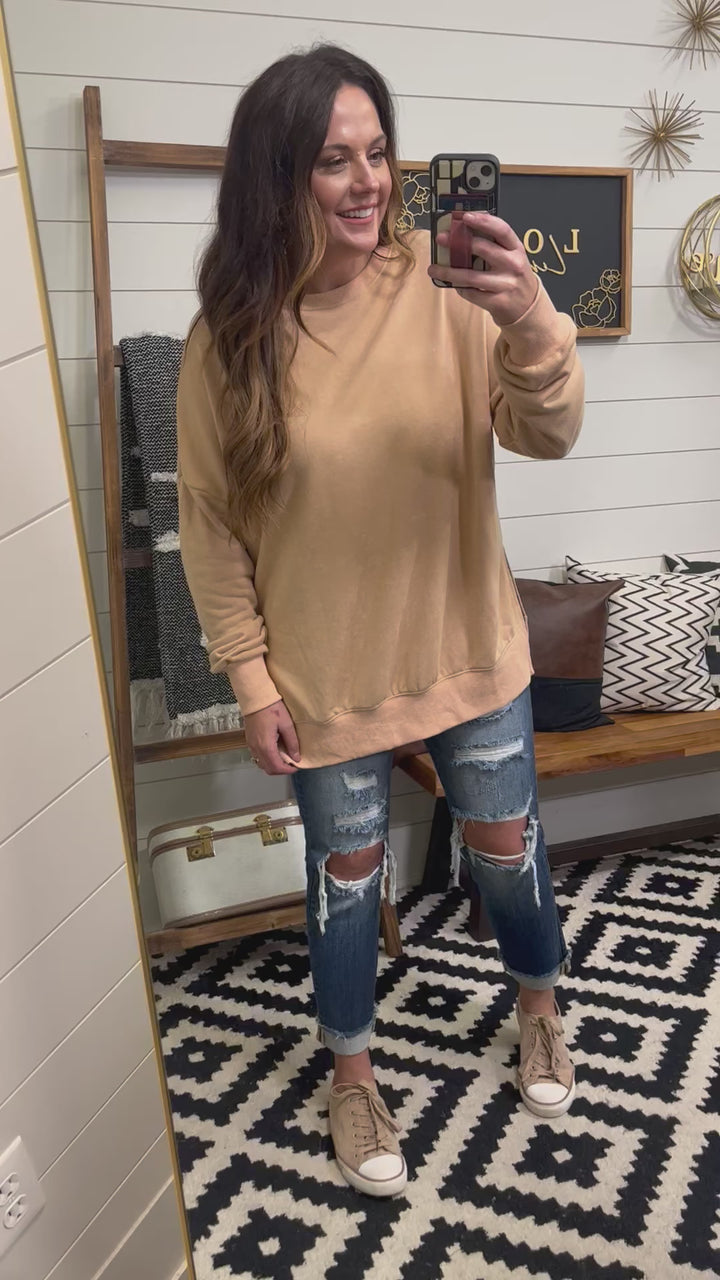 Love Lindsey: The Essential Boyfriend Tunic Sweatshirt,  4 Colors