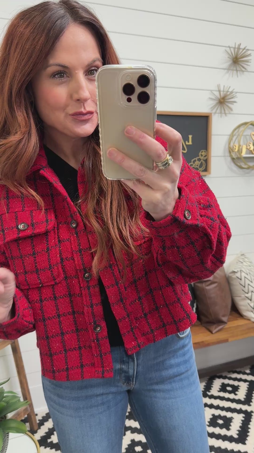 Red High End Tweed Jacket