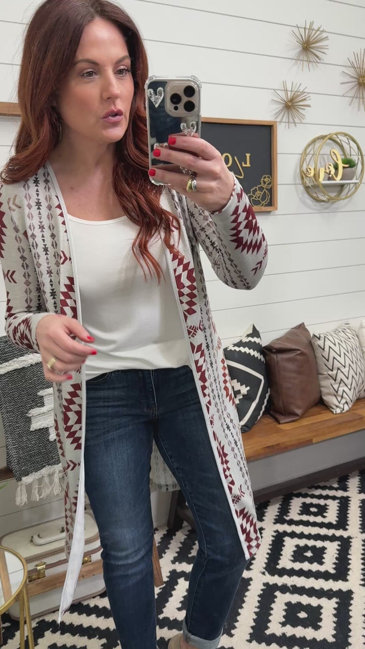 Light Aztec Cardigan
