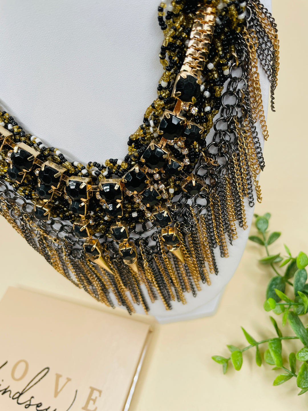 Statement Necklace: Metal, Stone, and Bead