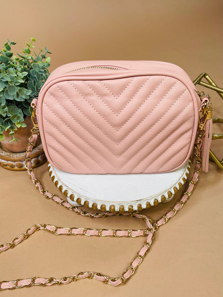 RESTOCKED The Quinn: Quilted Chain Crossbody Purse : 8 Colors