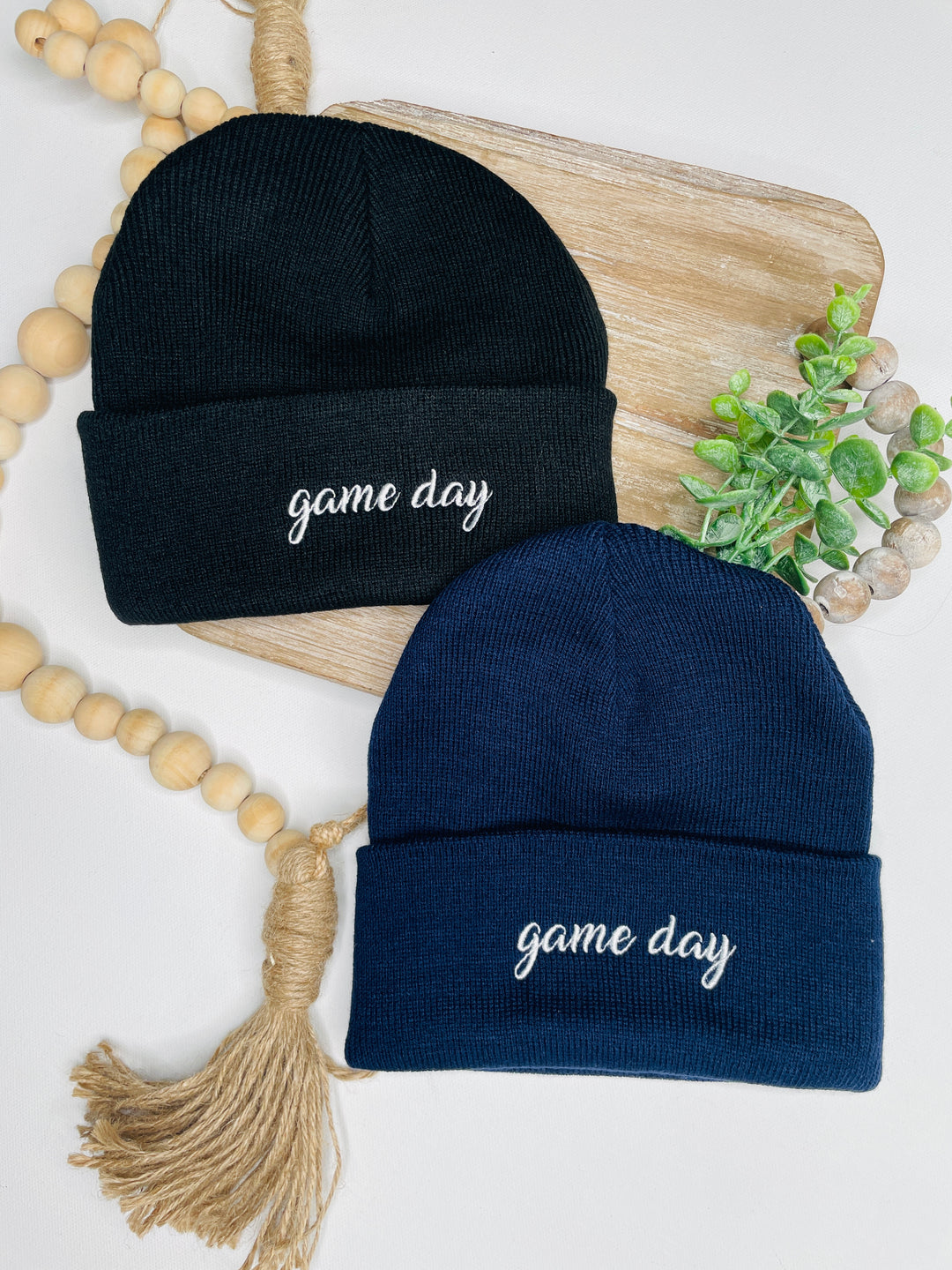 Embroidered Game Day Beanie