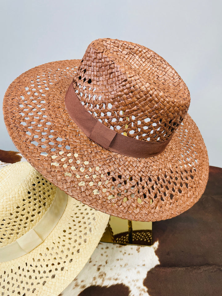 Wide Brim Straw Panama Hat