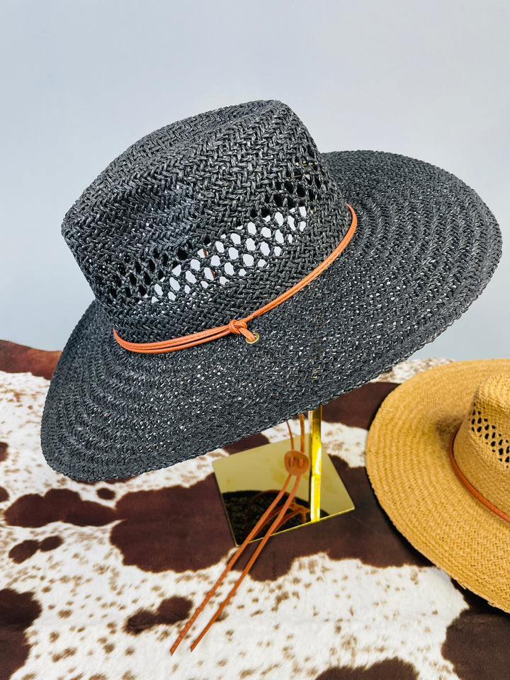The Adventurer : Braided Weave Sun Hat with Chin Strap