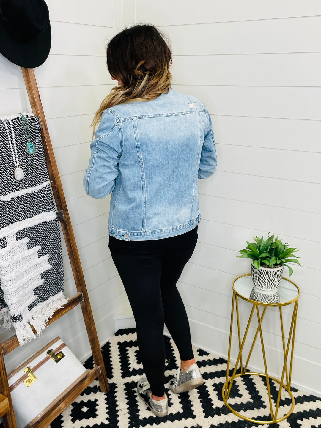 Risen: Relaxed Fit Vintage Distressed Denim Jacket: 2 Colors